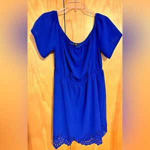 SHEIN blue dress with detailed cut outs
